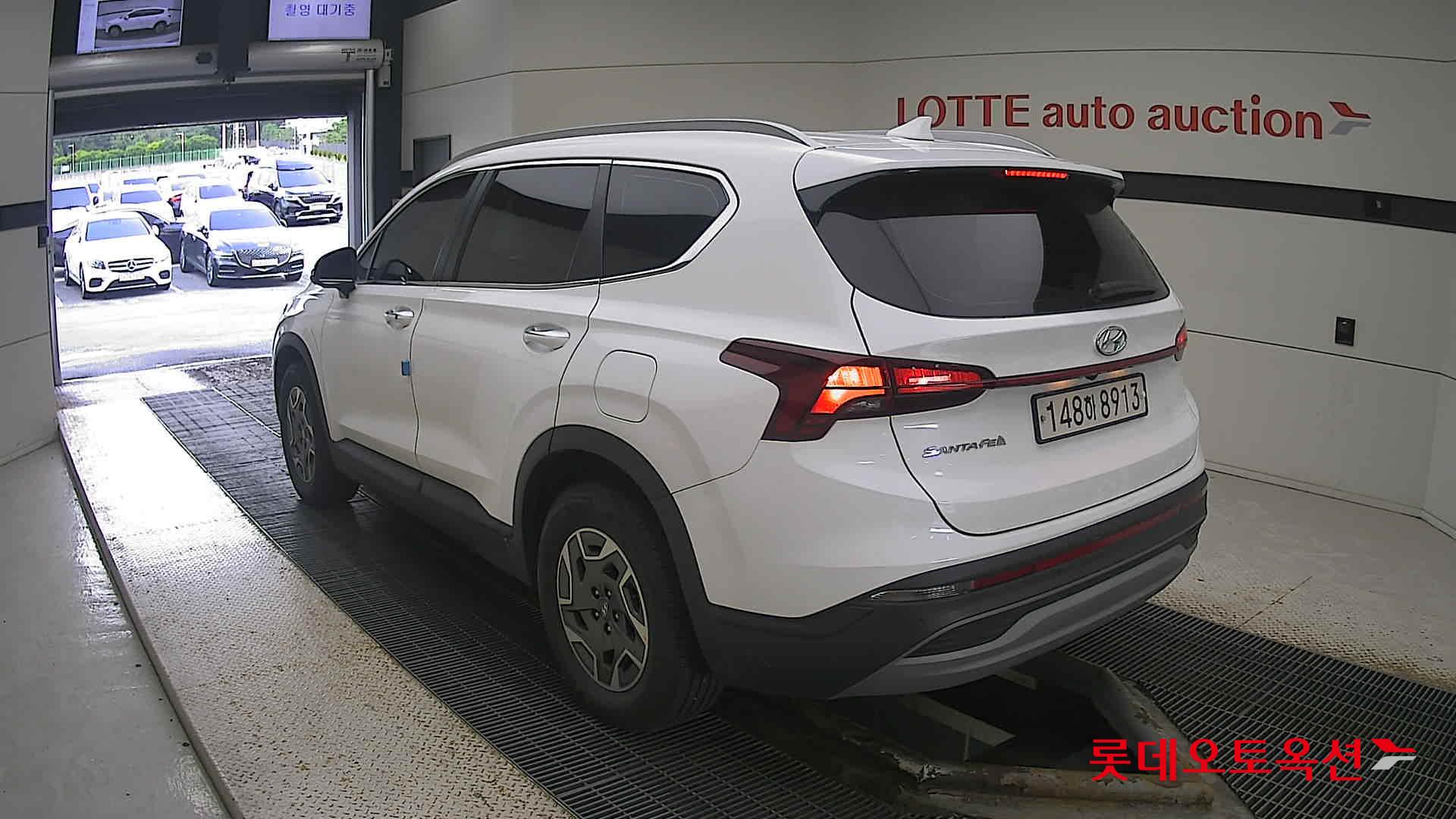 Hyundai Santa Fe Hybrid 2022 Creamy White Pearl (optional) из Кореи, фото 6